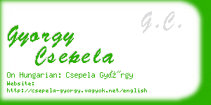 gyorgy csepela business card